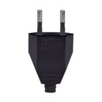 Pistik 2.5A 250V, lapik, must, m-ta