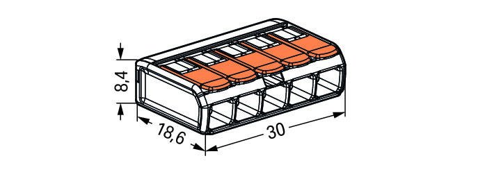 Klemm WAGO 5x4mm2 avatav - Image 2