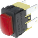 Surunupp fiks. PS5210PGBRS 16A/250VAC ON-OFF 19x12mm