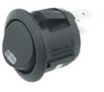 Klahvlüliti SPST ON-OFF must, punane LED 12V