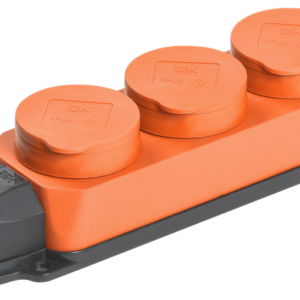 Jätkupesa kummist 3-ne IP44, klapiga, riputatav 230V/16A