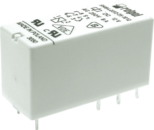 Relee RELPOL SPDT; Ucoil:24VDC; 16A/250VAC; 16A/24VDC