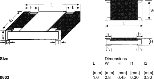 Resistor SMD0603 470R 0.1W 1%