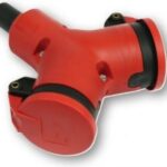 Jätkupesa kummist 2-ne IP44, klapiga, punane, PCE