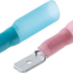 Juhtmeotsik 6,4mm isa, sinine, termokahanev, 1.5÷2.5mm2