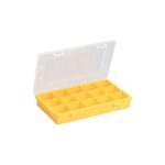 Sortimendi karp 290x185x46mm 15 sektsiooni, kollane