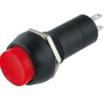 Nupp PS11ARD 1A/250V OFF-ON ümar, punane