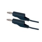 Testjuhe 4mm banaan jätkuotsikud 0,35mm2 2m must