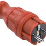 Kummipistik m-ga 16A/250V IP44 otse, punane