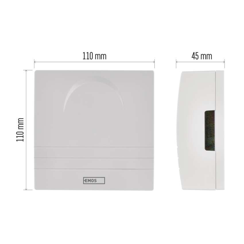 Uksekell EMOS 230V 85dB 110×110×45mm - Image 2