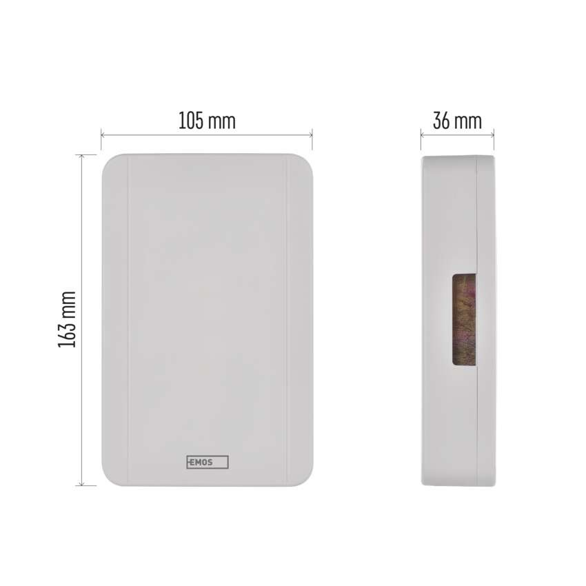 Uksekell EMOS 230V 85dB 163×105×36mm - Image 3